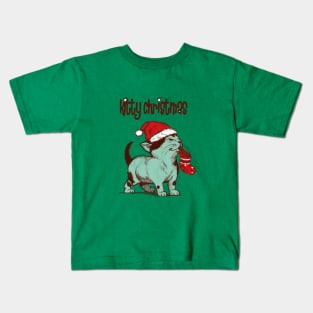 Kitty Christmas Kids T-Shirt